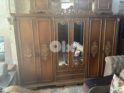 اوضة نوم تختين حفر قديمة خشب زان