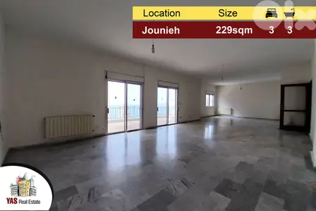 Jounieh 229m2 | 60m2 terrace | Partial View | Quiet Street | IV |