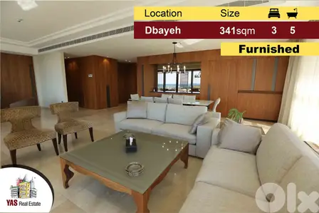 Dbayeh / Waterfront 341m2 | Furnished | Gated Community | Sea View |M