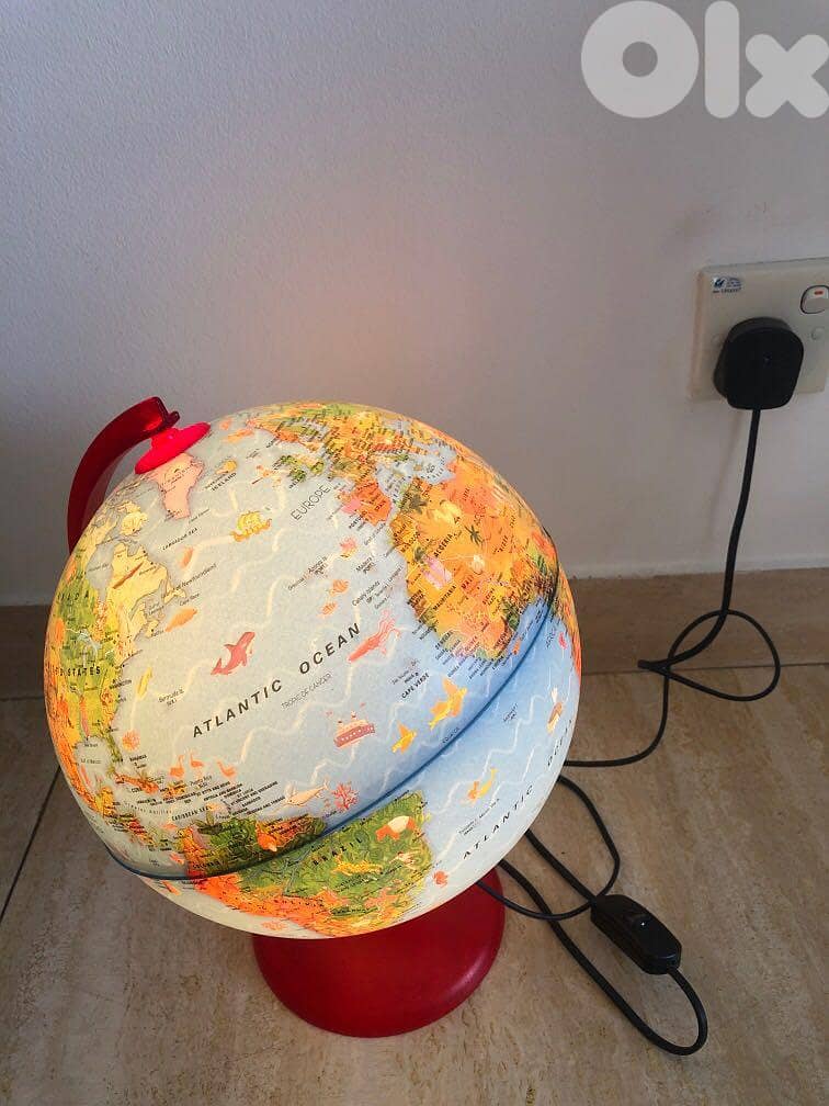 Illuminating world globe 65cm dimeter approx. 2