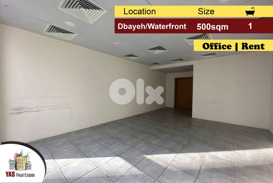 Waterfront Dbayeh 500m2 | Office for Rent | Prime Location | MJ | 0