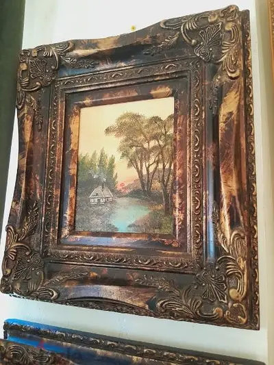 لوحات رسم زيت خشب حفر