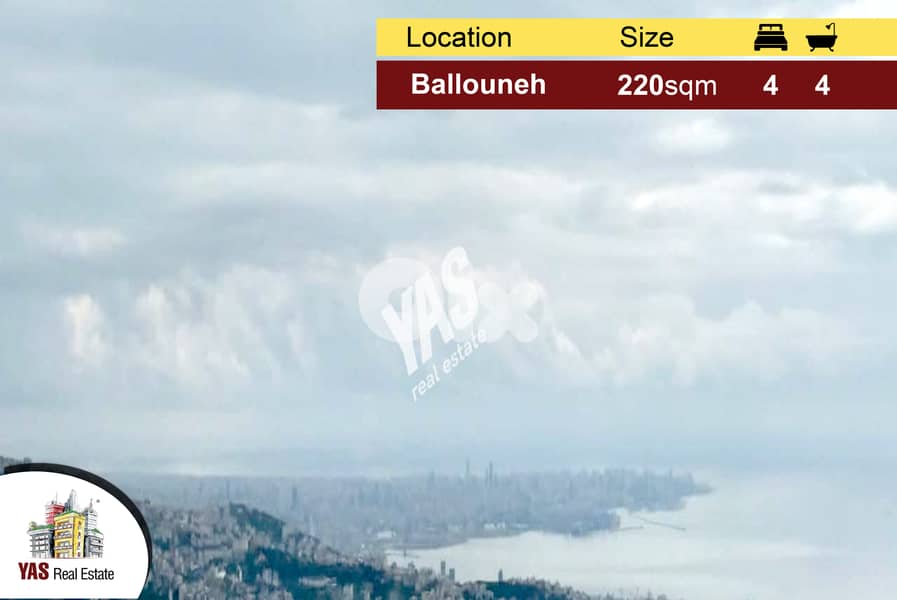 Ballouneh 220m2 | Panoramic view | Super luxurious | Prime Location | 0