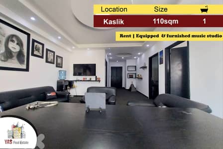 Kaslik 110m2 | Equipped Music Studio | Rent | Decorated | IV CH |