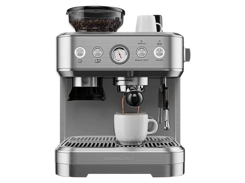 silvercrest espresso machine with grinder 0