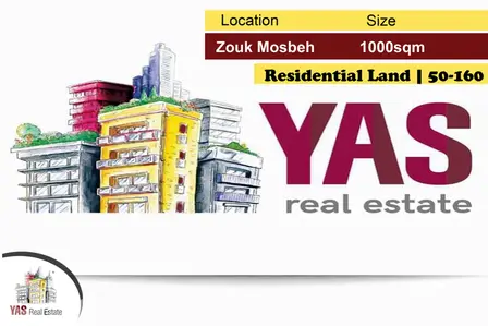 Zouk Mosbeh 1000m2 | Residential | Zone 50-160 | CH |
