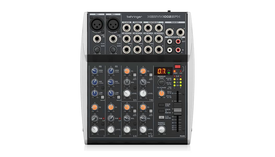 Behringer Xenyx 1002SFX Mixer With USB And Streaming 0