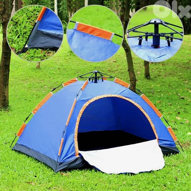 Portable Camping Tent, 120 x 120 cm Waterproof Hiking Tent + Carry Bag 2