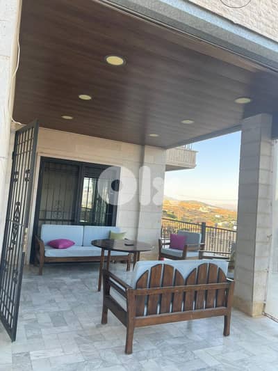 Ain el ghossein fully decorated apartment with terrace & garden Rf#613