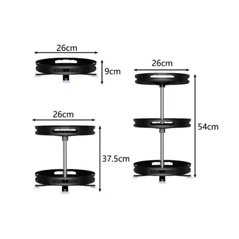 Rotating Spice Stand, 3-Layer Seasoning Organizer, 360° Trays ستاند 4
