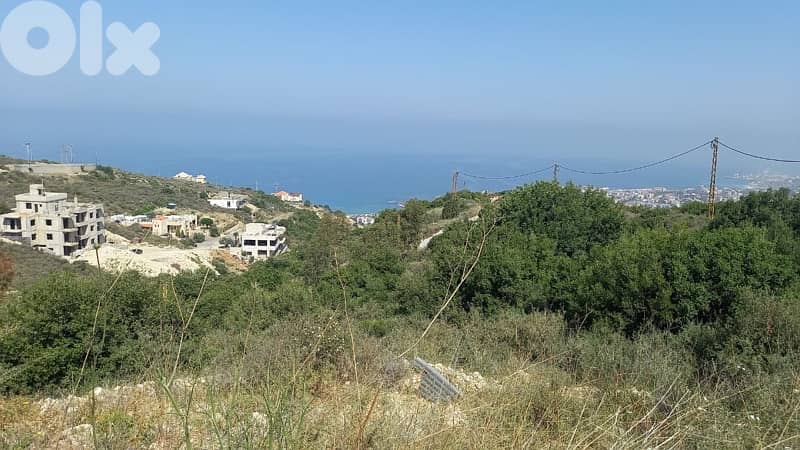 1540m Land zone 25/50 Sea View Eddeh Batroun 5 mins highway 3