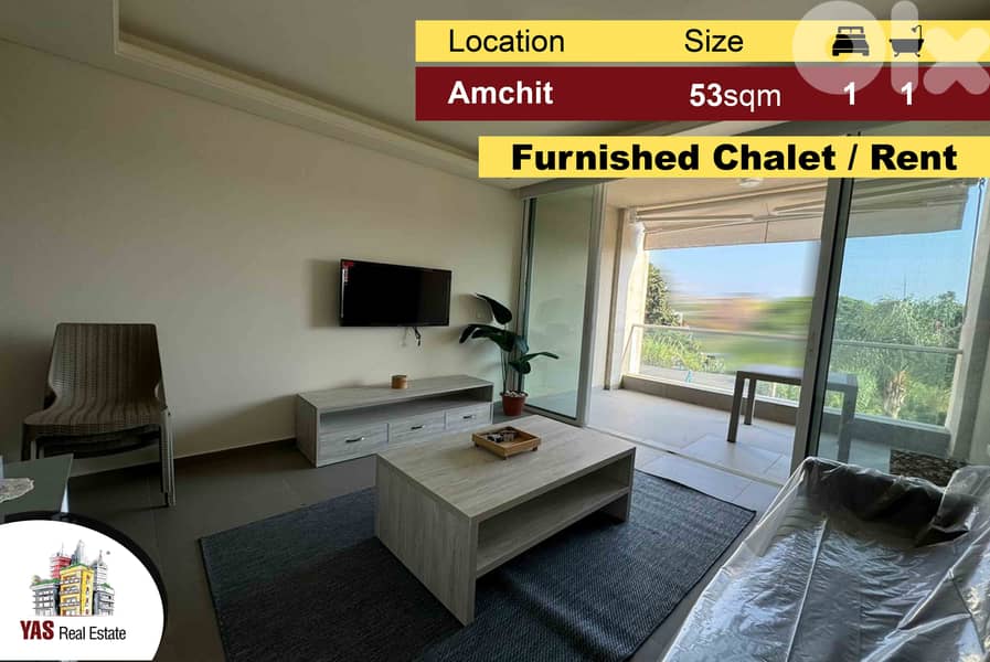 Amchit 53m2 | Chalet | Rent | Fully Furnished |  Panoramic View | MY | 0