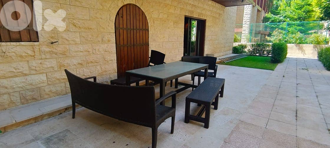 L15555-Decorated Chalet With Garden For Rent In Mzar Kfarzebian 1