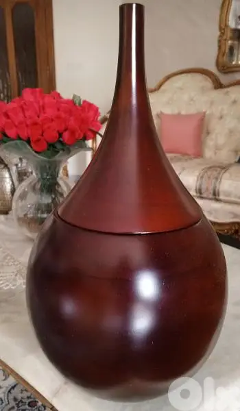Wooden decoration jar
