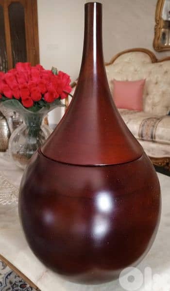 Wooden decoration jar 0