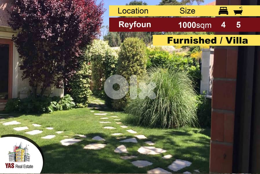 Reyfoun 1000m2 | Luxurious Villa | Furnished | Impressive Property | M 0