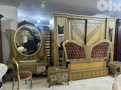 اوضة نوم مصرية سحاب حفر خشب زان ولاتي كلا ملبسة قشرة افركيه