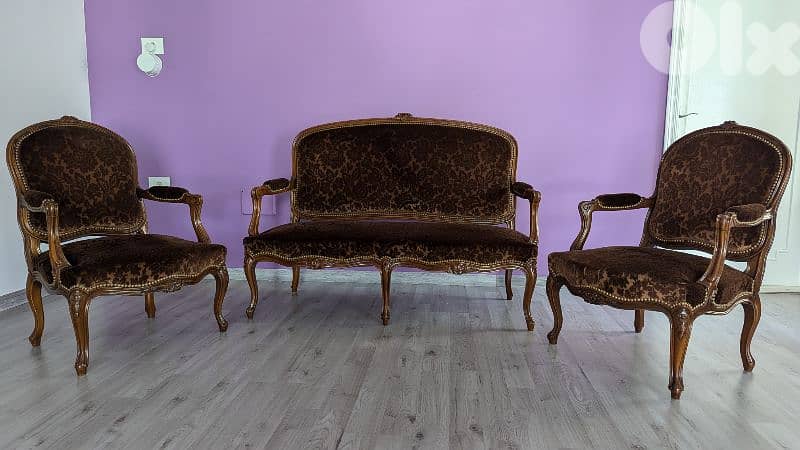 19th century Louis XV sofa & chairs 0