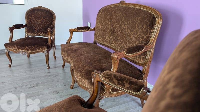 19th century Louis XV sofa & chairs 3