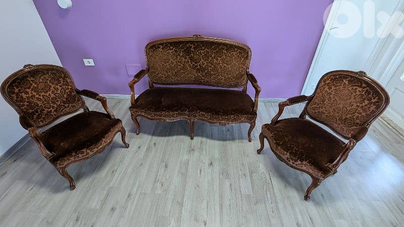 19th century Louis XV sofa & chairs 4