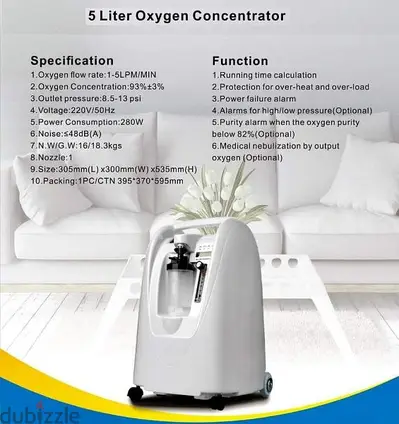 5 liters oxygen concentrator