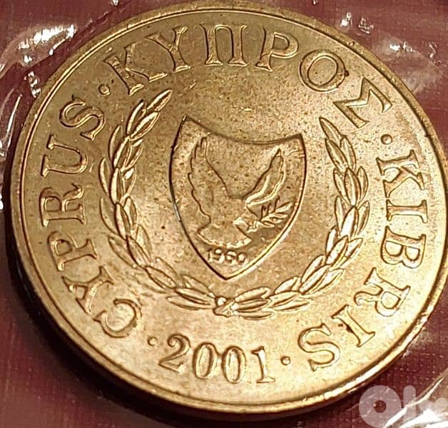 Cyprus 2001 5 Mils old coin KM# 39 1