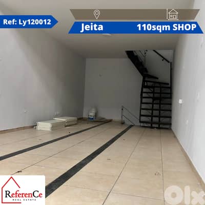 Prime location shop on Jeita highway محل في موقع متميز على طريق جعيتا Prime location shop on Jeita highway محل في موقع متميز على طريق جعيتا