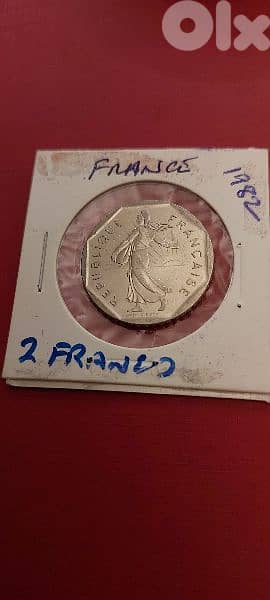 1982 France 2 Francs O. Roty KM# 942.1 2
