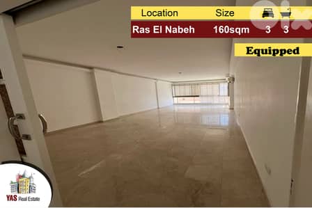 Ras El Nabeh 160m2 | Equipped | Well Lighted | Prime Location | PA |