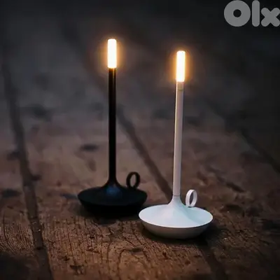 Candle Table Lamp, Modern Iron USB Desk Lamp, Cozy Glow