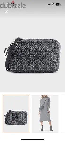 Calvin Klein Women's Black Shoulder Bag with Brand Logo