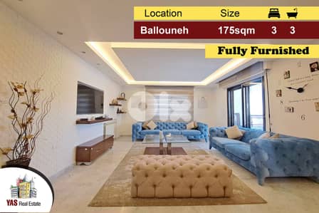 Ballouneh 175m2 | Furnished | Well lighted | Prime Location | DA |