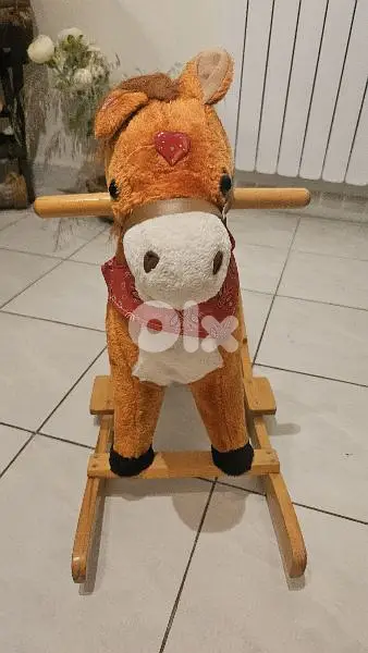 wooden rocking horse