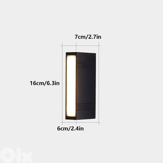 Outdoor Wall Light, 3-Sided Waterproof Wall Lamp, Warm Garden Light 9