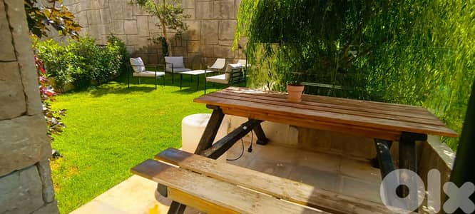 L15658-Furnished Chalet for Rent In Fakra Club With Mountain View