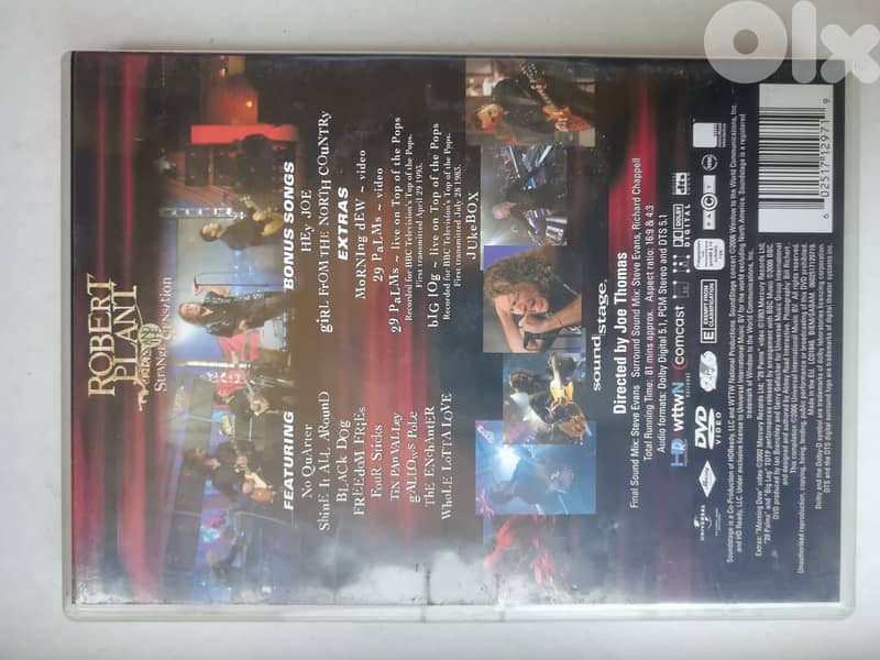 Robert Plant (Led zeppelin LS) & the strange sensation original DVD 2
