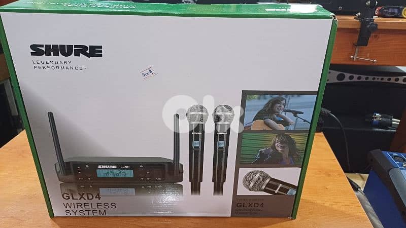 shure glxd4 beta58 double mic wireless new in box 0