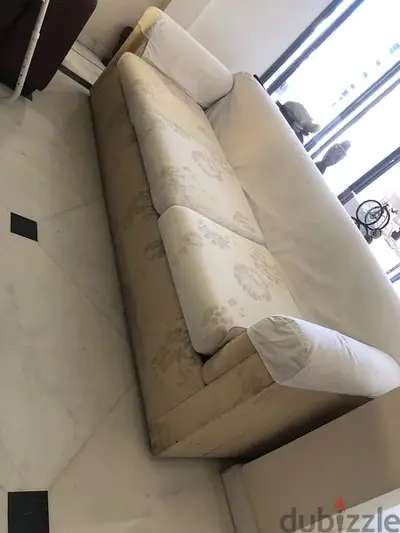sofa bed with 2 arm chairs