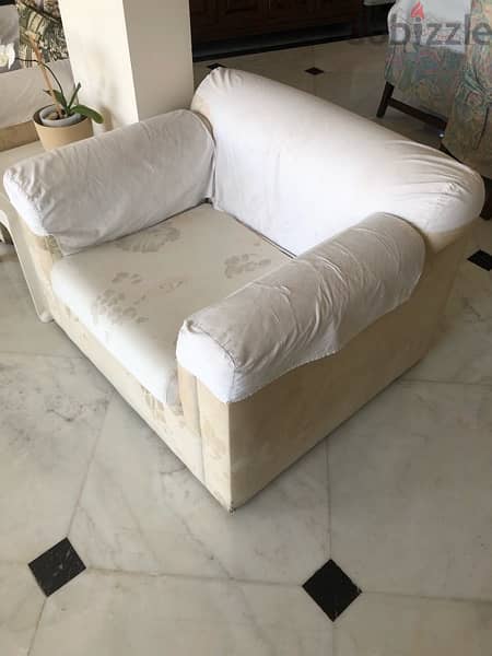 sofa bed with 2 arm chairs 2