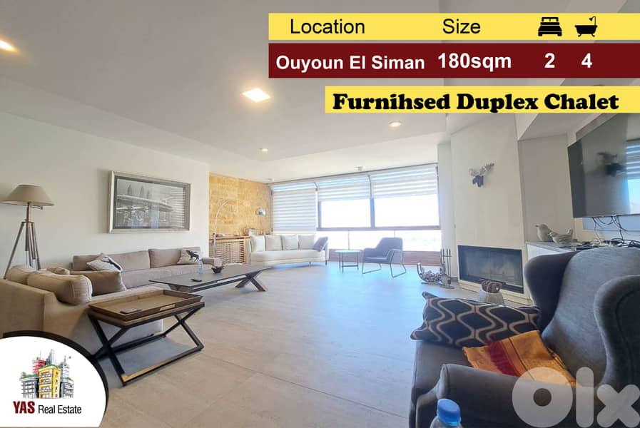 Ouyoun Al Siman/Tilal Al Asal 180m2 | Furnished Duplex | New | DA 0