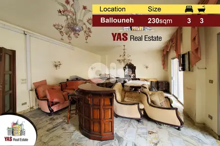 Ballouneh 230m2 | Well Maintained | Open View | TO |