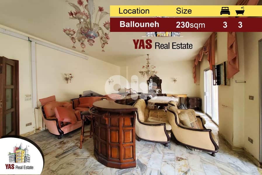 Ballouneh 230m2 | Well Maintained | Open View | TO | 0