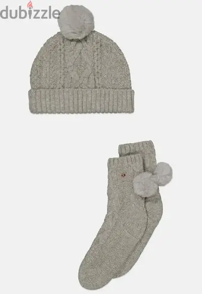 Ted Baker - Women knitted pompom and socks grey.New