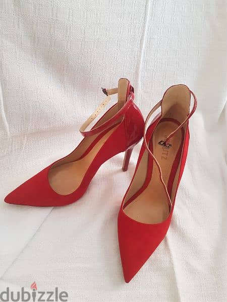 red shoes from carissima size 37 as 38 0