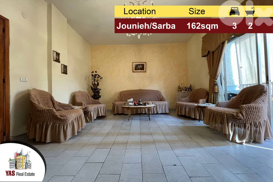 Jounieh/Sarba 162m2 | Well Maintained | Prime Location | EH | 0