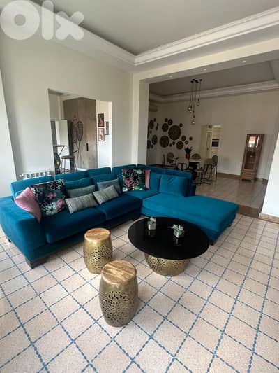 FURNISHED IN GEMMAYZEH + TERRACE , SEA VIEW (200SQ) 2 BEDS , (ACR-684)