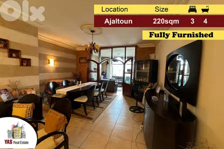 Ajaltoun 220m2 | 80m2 Terrace | Furnished | Excellent Condition | MY