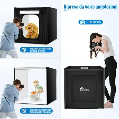 Ombar photo studeo 80×80 Cm & 3 light boards, 210 pro /4$ drlivery
