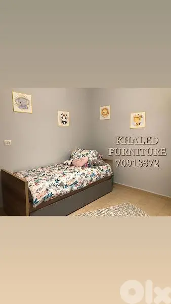 تخت مفرد و نص مع جارور جديد من المعمل (high quality)