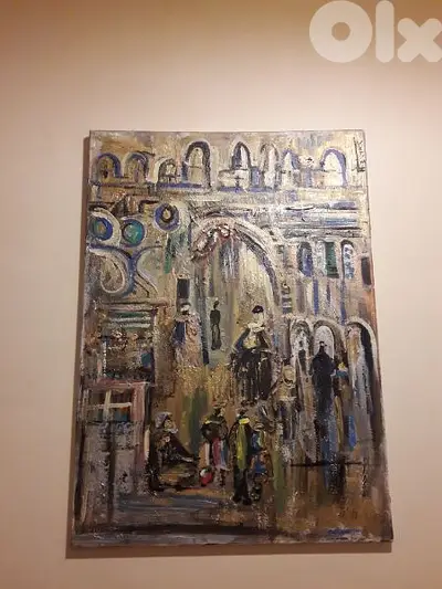 رسم زيتي على القماش يدويه